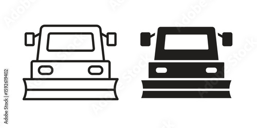 Snowplow icons design vector graphic recourse