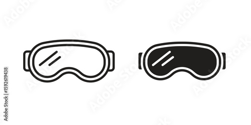 Snow Goggle icons design vector graphic recourse