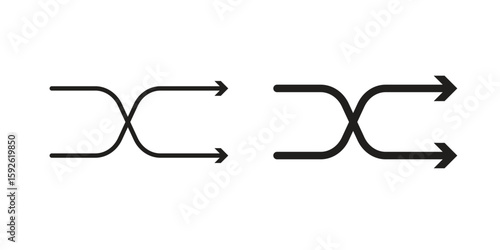 Shuffle icons design vector graphic recourse