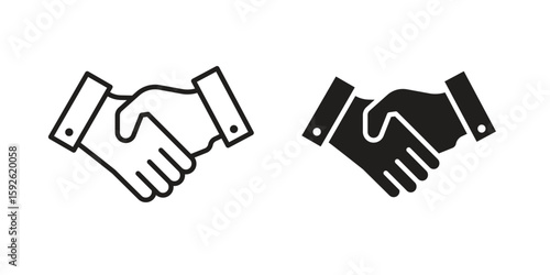 Shake hands icons design vector graphic recourse