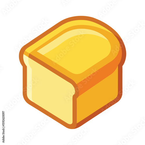 A hearty slice of sourdough bread, perfectly spread with creamy butter, isolated on a clean background, a rustic comfort.