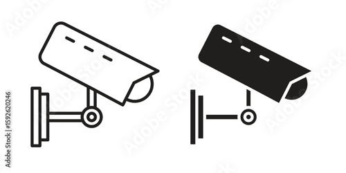 Security camera icons design vector graphic recourse