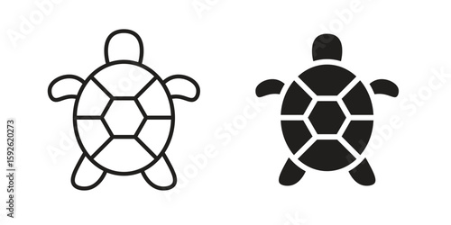 Sea turtle icons design vector graphic recourse