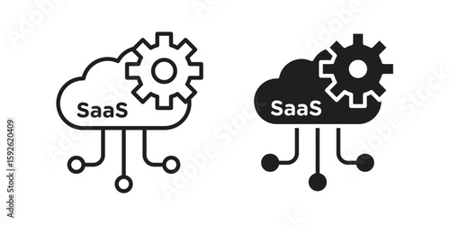 SaaS icons design vector graphic recourse