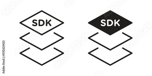 SDK icons design vector graphic recourse