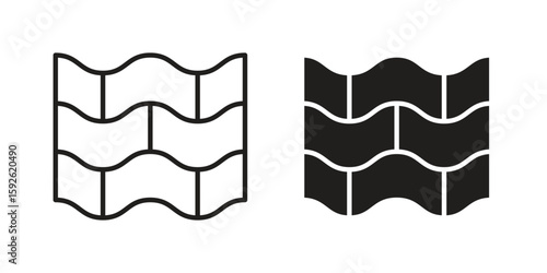 Roof tile icons design vector graphic recourse