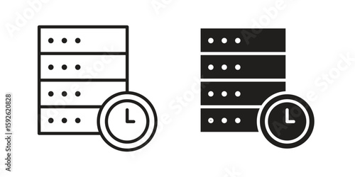 Real time data icons design vector graphic recourse