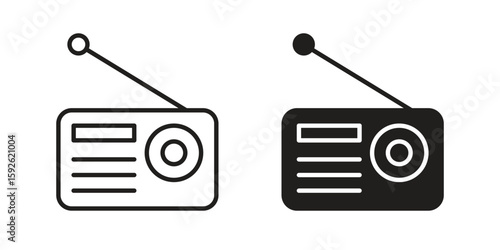 Radio icons design vector graphic recourse