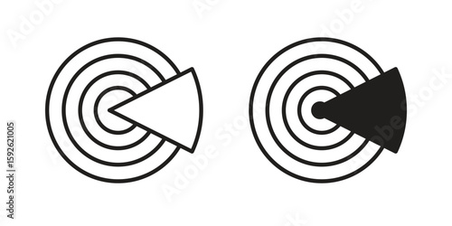 Radar detection icons design vector graphic recourse