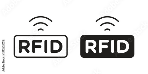 RFID icons design vector graphic recourse