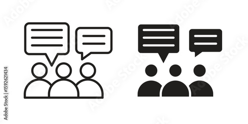 Public opinion icons design vector graphic recourse