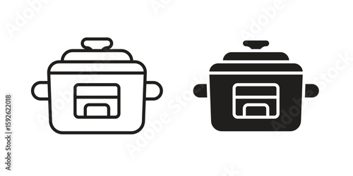 pressure cooker icons design vector graphic recourse