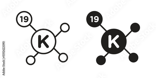 Potassium icons design vector graphic recourse