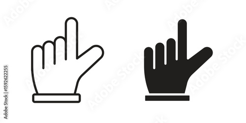 Pointing hand icons design vector graphic recourse