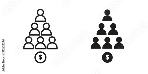 Ponzi scheme icons design vector graphic recourse