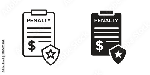 Penalty icons design vector graphic recourse