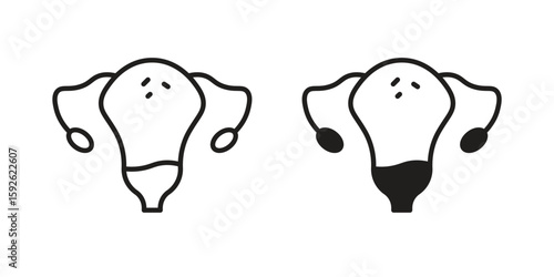 Pelvic inflammatory disease icons design vector graphic recourse