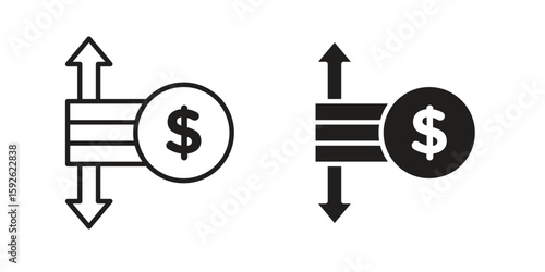 Operating profit loss icons design vector graphic recourse