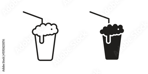 Milkshake icons design vector graphic recourse