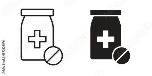 Medicine bottle icons design vector graphic recourse