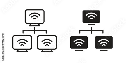 Local network icons design vector graphic recourse
