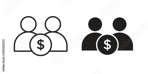 Joint account icons design vector graphic recourse.