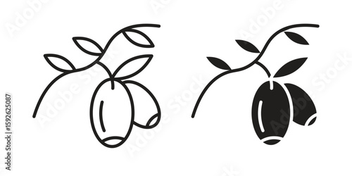 Jujube icons design vector graphic recourse