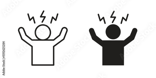 Irritated human icons design vector graphic recourse