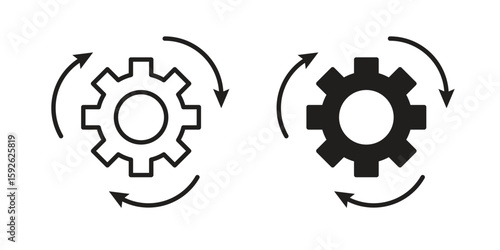 Implementation icons design vector graphic recourse