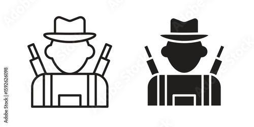 Hunter icons design vector graphic recourse