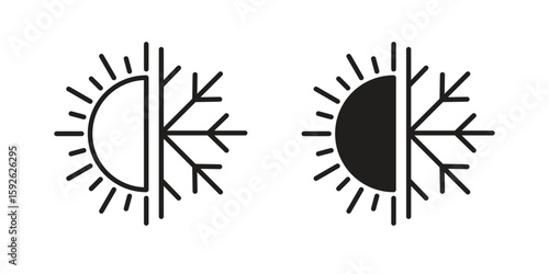 Hot and cold icons design vector graphic recourse
