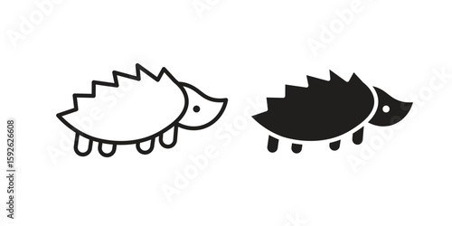 Hedgehog icons design vector graphic recourse