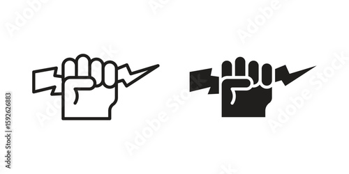 Hand with Power icons design vector graphic recourse