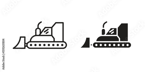 Bulldozer icons design vector graphic recourse