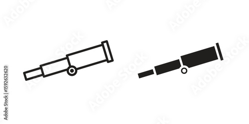 Boat Telescope icons design vector graphic recourse