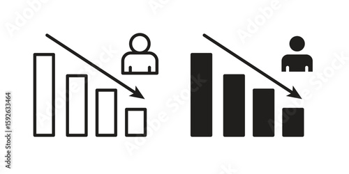 Attrition icons design vector graphic recourse