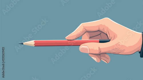 Professional Hand with Pencil Vector Illustration