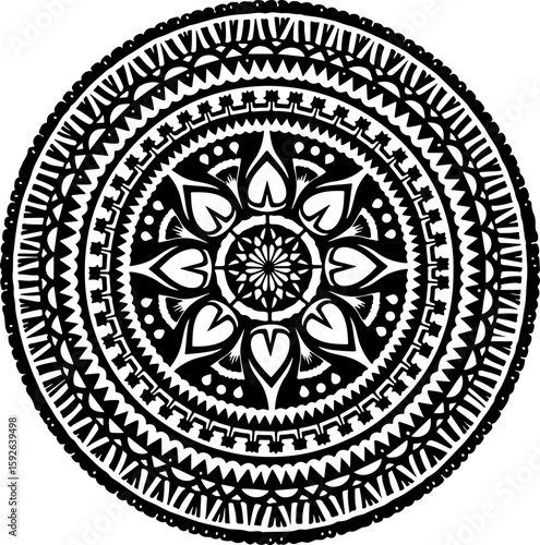 Polynesian Tribal  Tattoo Circle Design