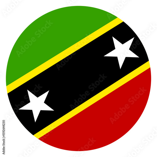 Flag of saint kitts and nevis circle