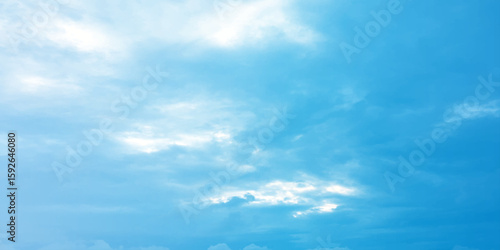 Sunny sky blue light watercolor background. Aquarelle painting brush effect card paper textured canvas cloudy smoke space for text, entertaining card, template. aquamarine color graphics illustration