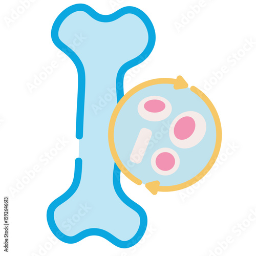 Flat vector of aplastic anaemia showing fatigue, pallor, infections. Includes icons of similar diseases: leukemia, myelodysplasia, pancytopenia. blue , pink ,white background
