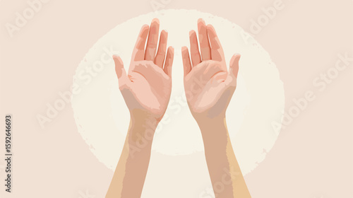 Applauding Hands Flat Vector Illustration Icon