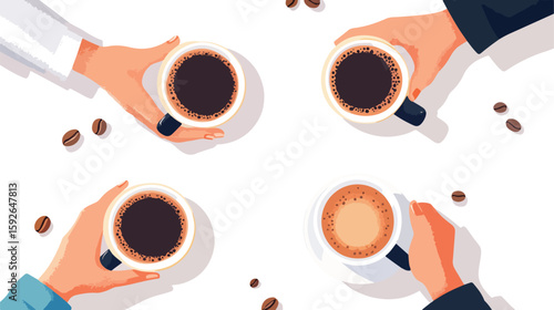 Coffee break flat vector illustration design