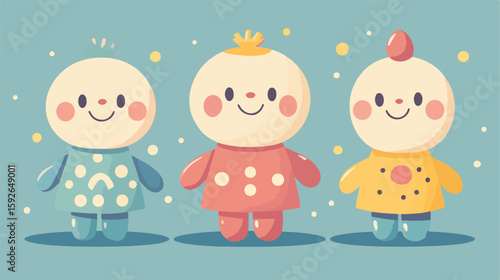 Cheerful Baby Toy Vector Illustration