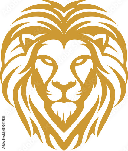 Canvastavla lion head design logo, transparent png