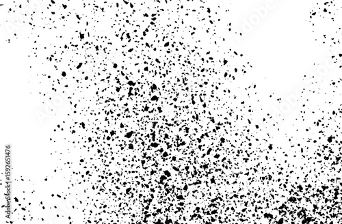 Black and White Grunge Background with Urban Wall Graffiti and Peeling Posters Effect