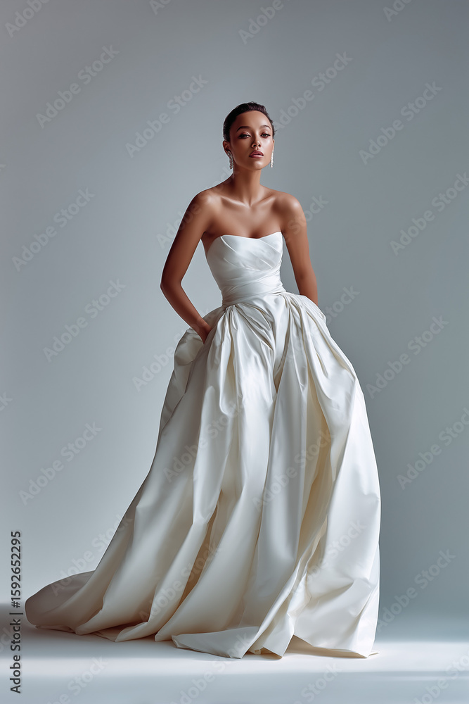 Fototapeta premium ボールガウンのウェディングドレス