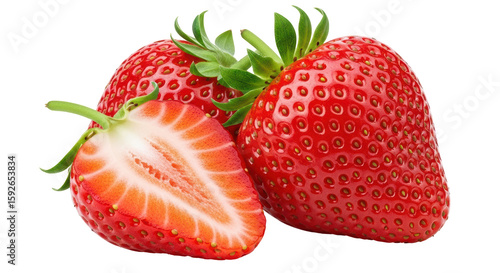 Isolated Strawberries
