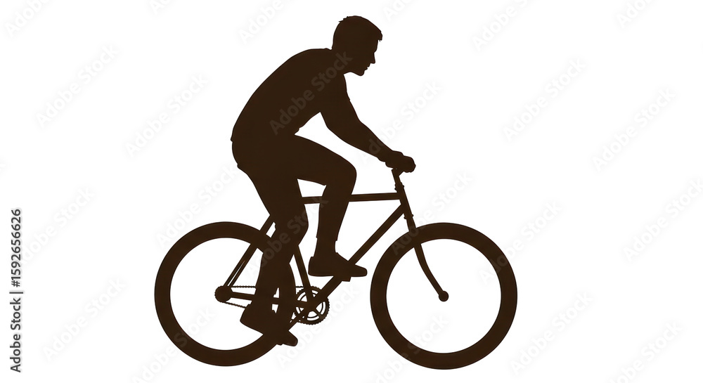 Obraz premium Isolated Cyclist Silhouette