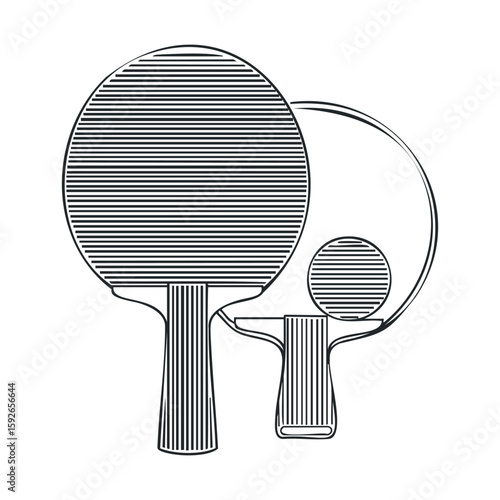 Ping pong paddles and ball design for sports equipment